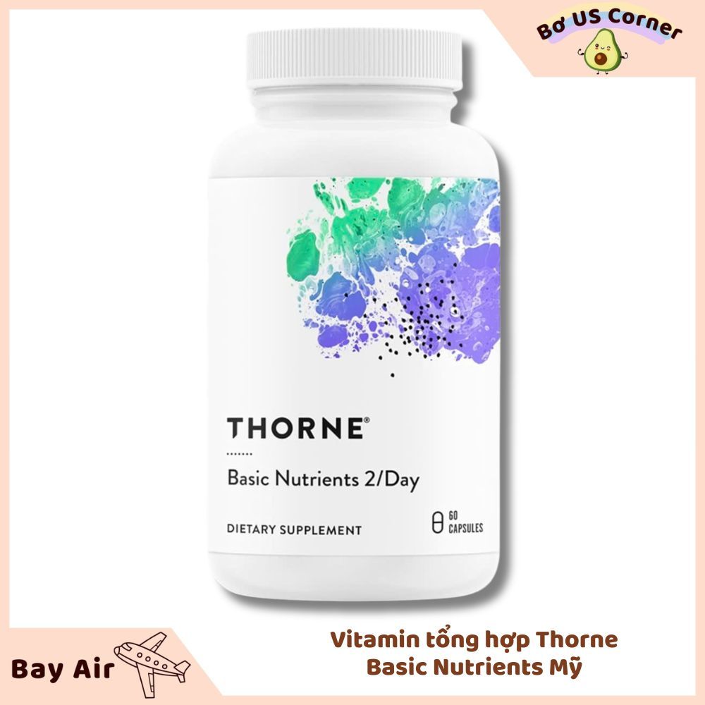 Vitamin tổng hợp Thorne Basic Nutrients 2/Day Mỹ 60 viên (BILL US)