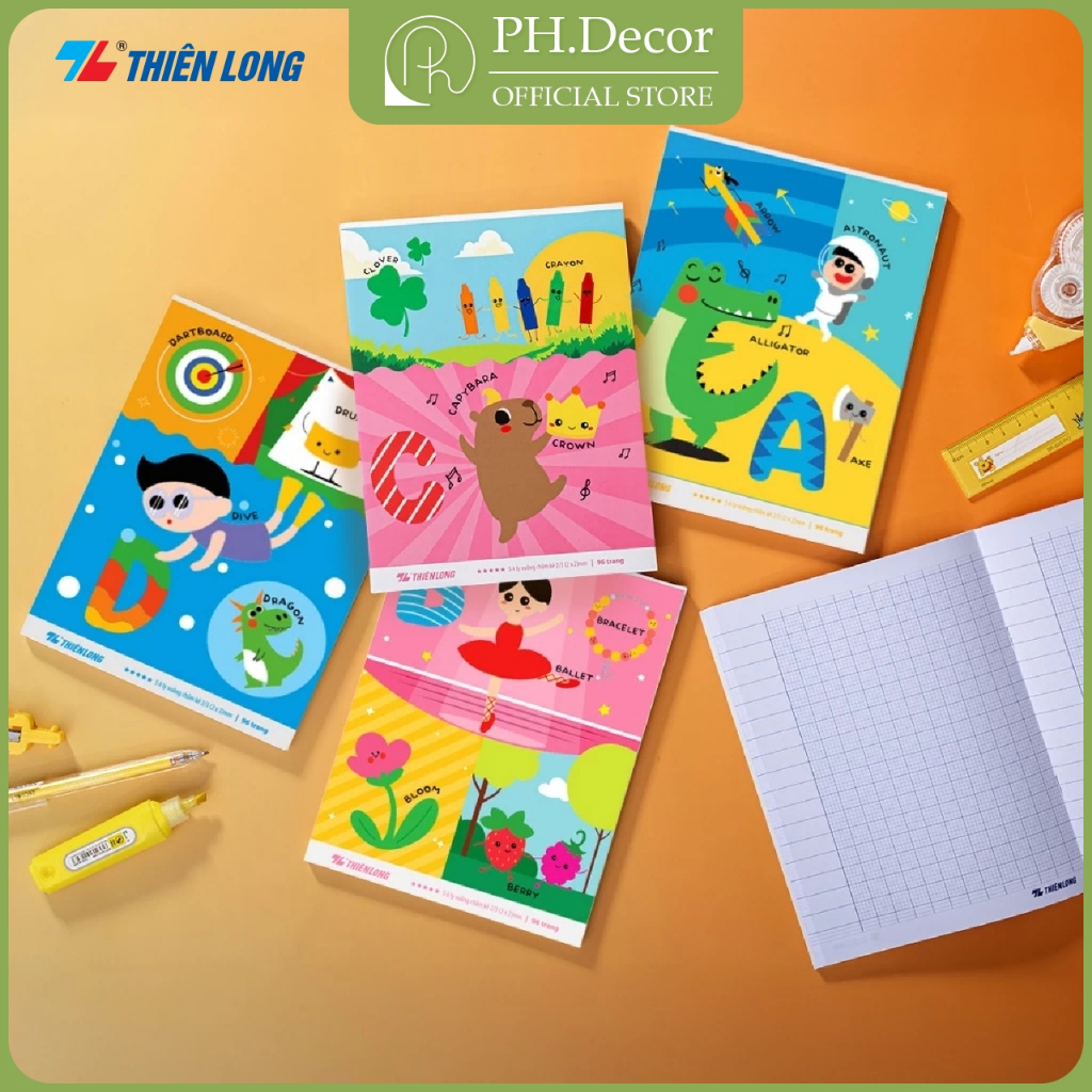 Tập vở học sinh 96 trang-05 ôly vuông-100gsm (Trợ giá) | TP-NB075 (hình ngẫu nhiên) | Chính Hãng