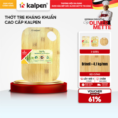Thớt tre tự nhiên T12 - Thớt gỗ teak T67 kháng khuẩn không bị nấm mốc KALPEN hàng chính hãng