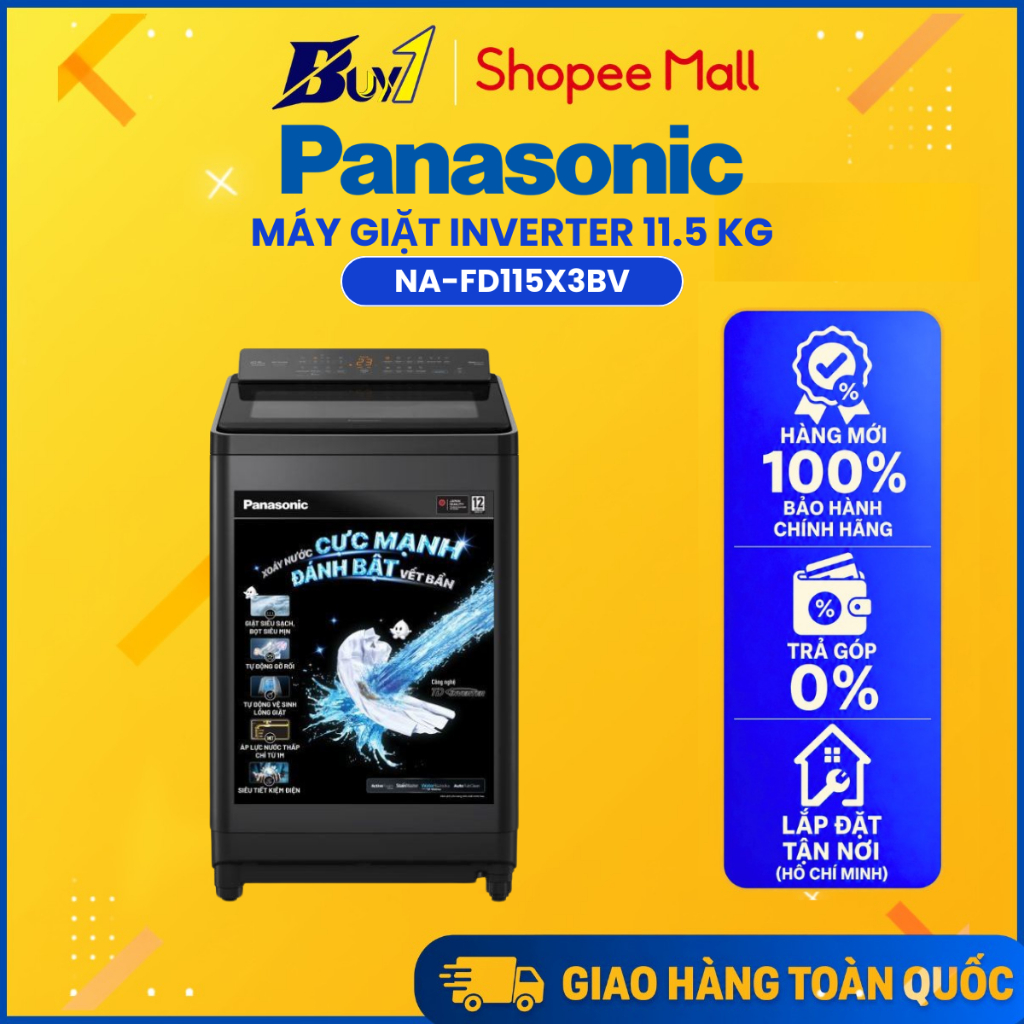 NA-FD115X3BV - Máy giặt Panasonic Inverter 11.5 Kg NA-FD115X3BV - Hàng chính hãng