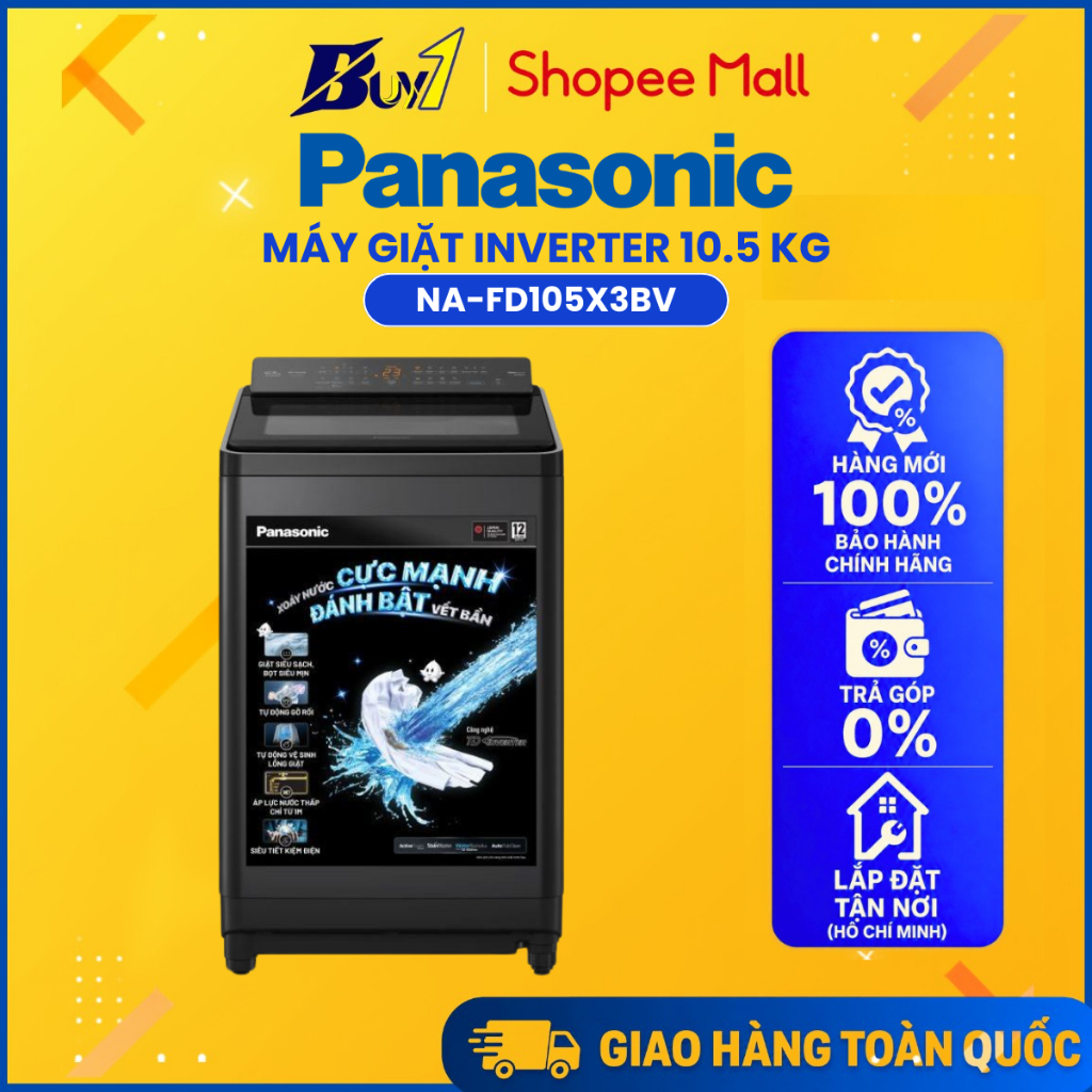 NA-FD105X3BV - Máy giặt Panasonic Inverter 10.5 Kg NA-FD105X3BV - Hàng chính hãng