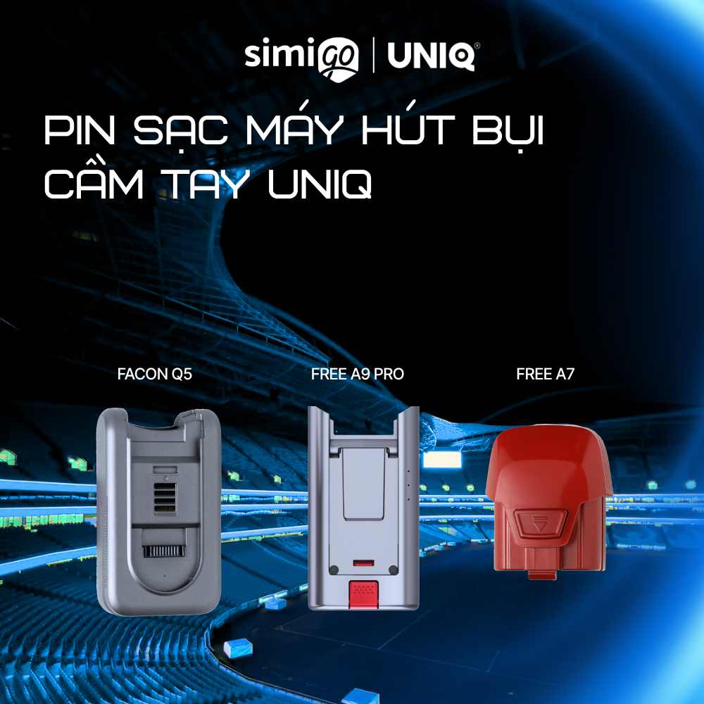 Pin Sạc Máy Hút Bụi UNIQ Free A7/ Free A9 Pro/ Falcon Q5 Cầm Tay Không Dây Chính Hãng