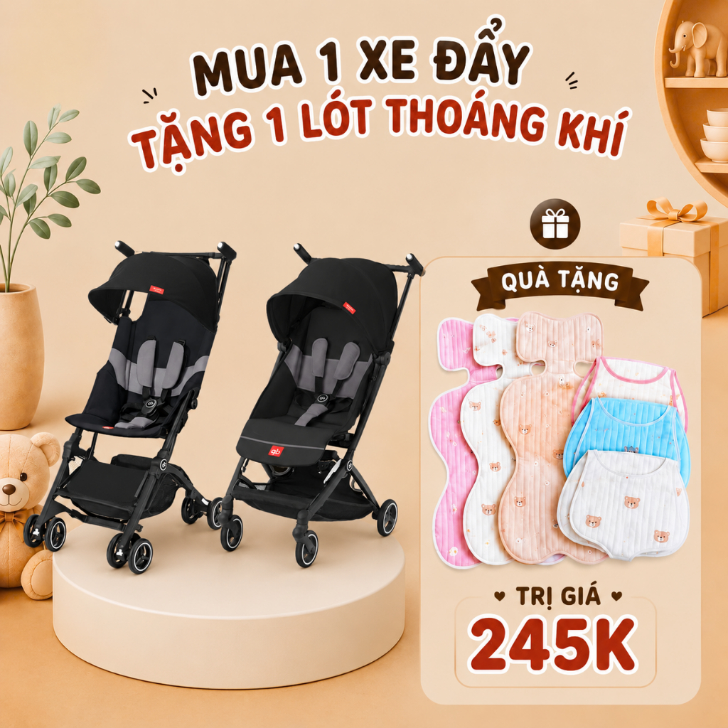 Xe đẩy gấp gon GB Pockit/GB Pockit Plus All City chính hãng cho bé