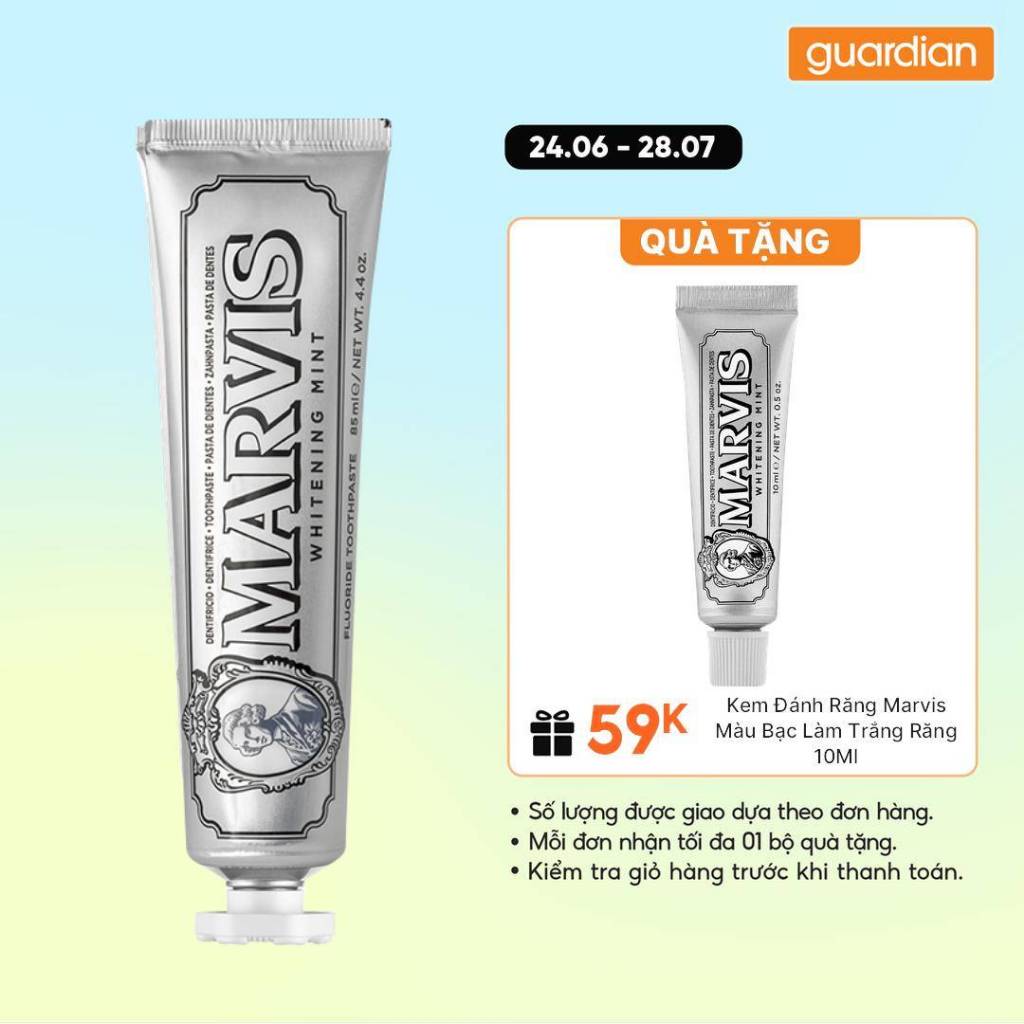 Kem Đánh Răng Làm Trắng Răng Marvis Whitening Mint 85ml