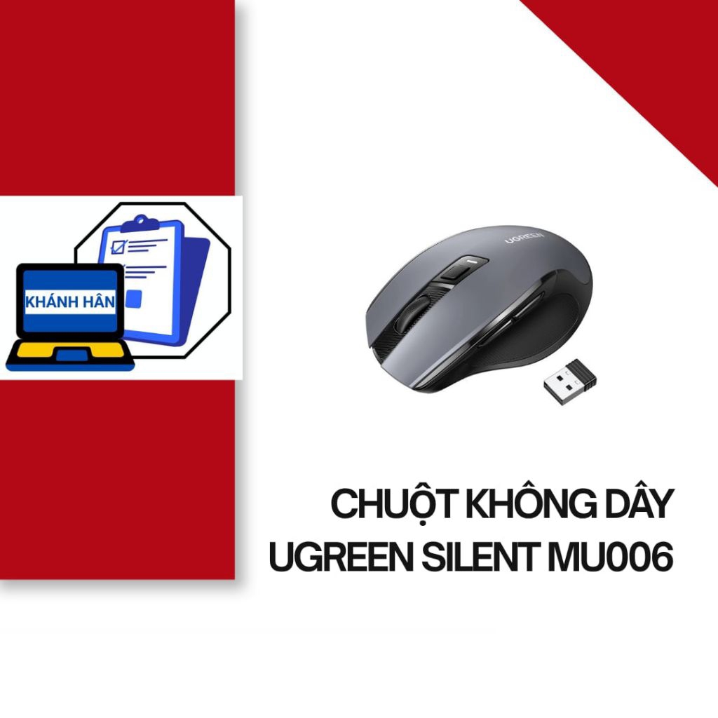 Chuột không dây Ugreen Silent MU006 – Hàng New, Bảo Hành 12 Tháng.
