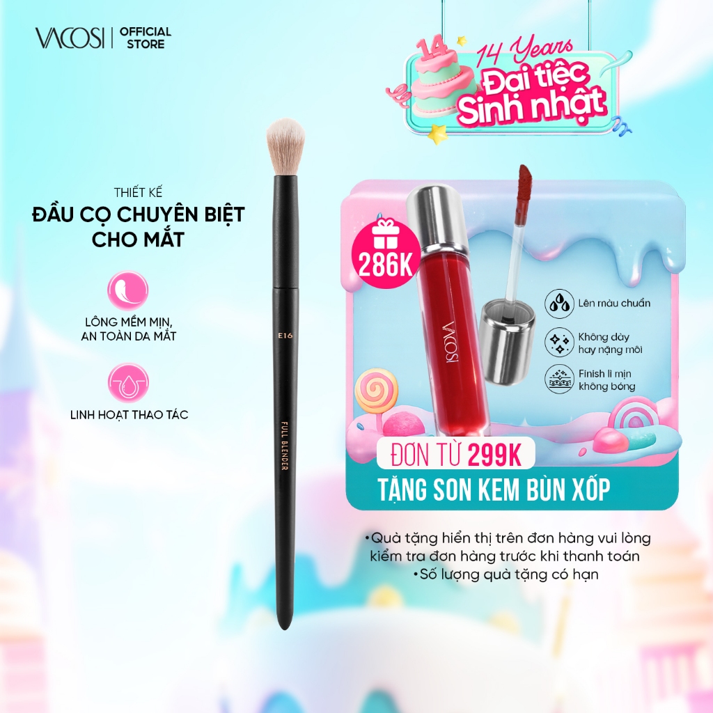 Cọ tán phấn mắt VACOSI - E16-Y24