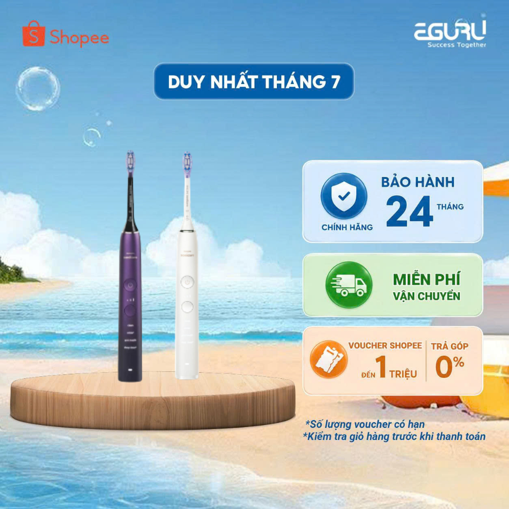 Bàn chải đánh răng điện Philips Sonicare DiamondClean HX9911 - Hàng Chính Hãng - Bảo Hành 24 Tháng