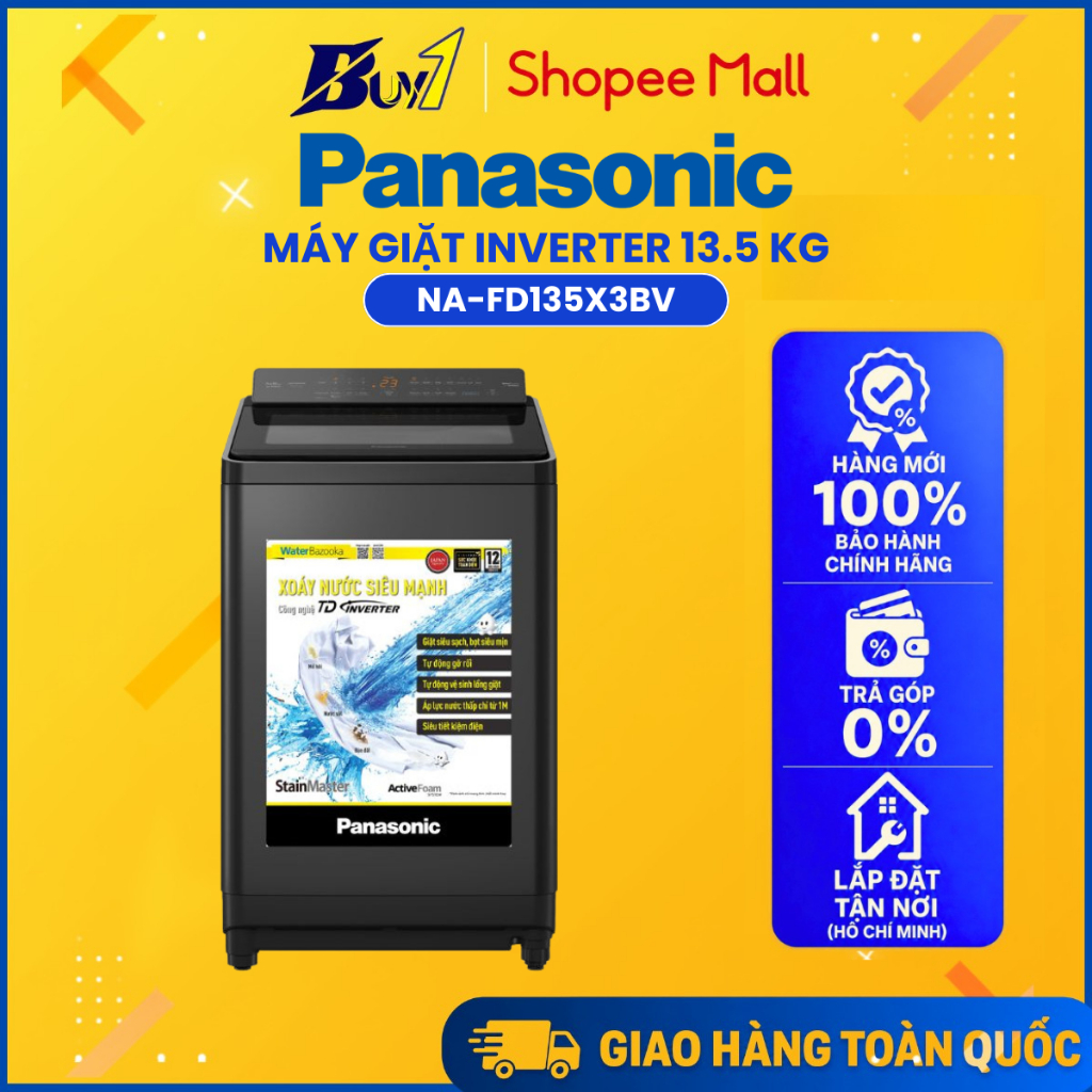 NA-FD135X3BV - Máy giặt Panasonic Inverter 13.5 kg NA-FD135X3BV - Hàng Chính Hãng