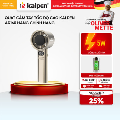 Quạt cầm tay tốc độ cao Kalpen AR160 hàng chính hãng