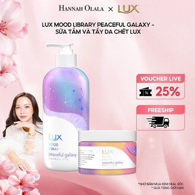 [HANNAH OLALA] Sữa Tắm & Tẩy da chết Lux Mood Library Peaceful Galaxy 470g/360g