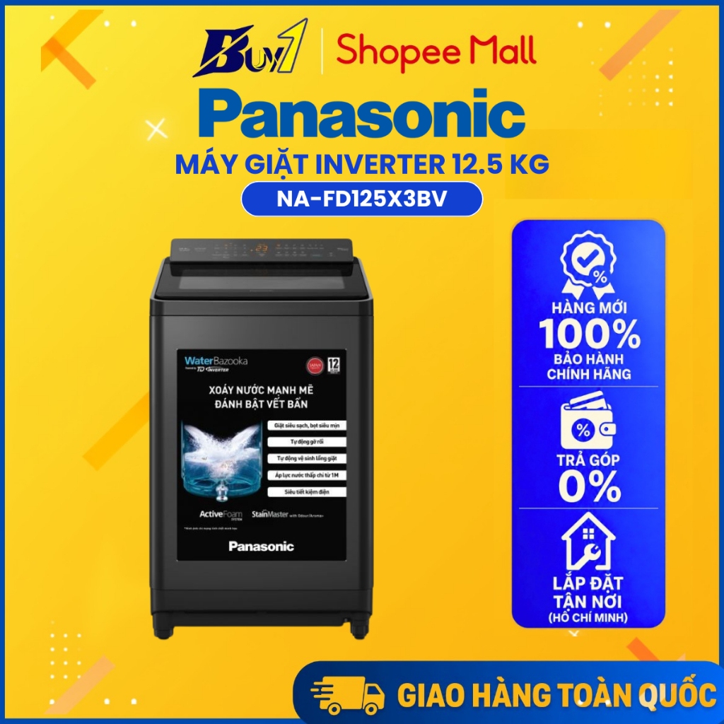 NA-FD125X3BV - Máy giặt Panasonic Inverter 12.5 kg NA-FD125X3BV - Hàng Chính Hãng