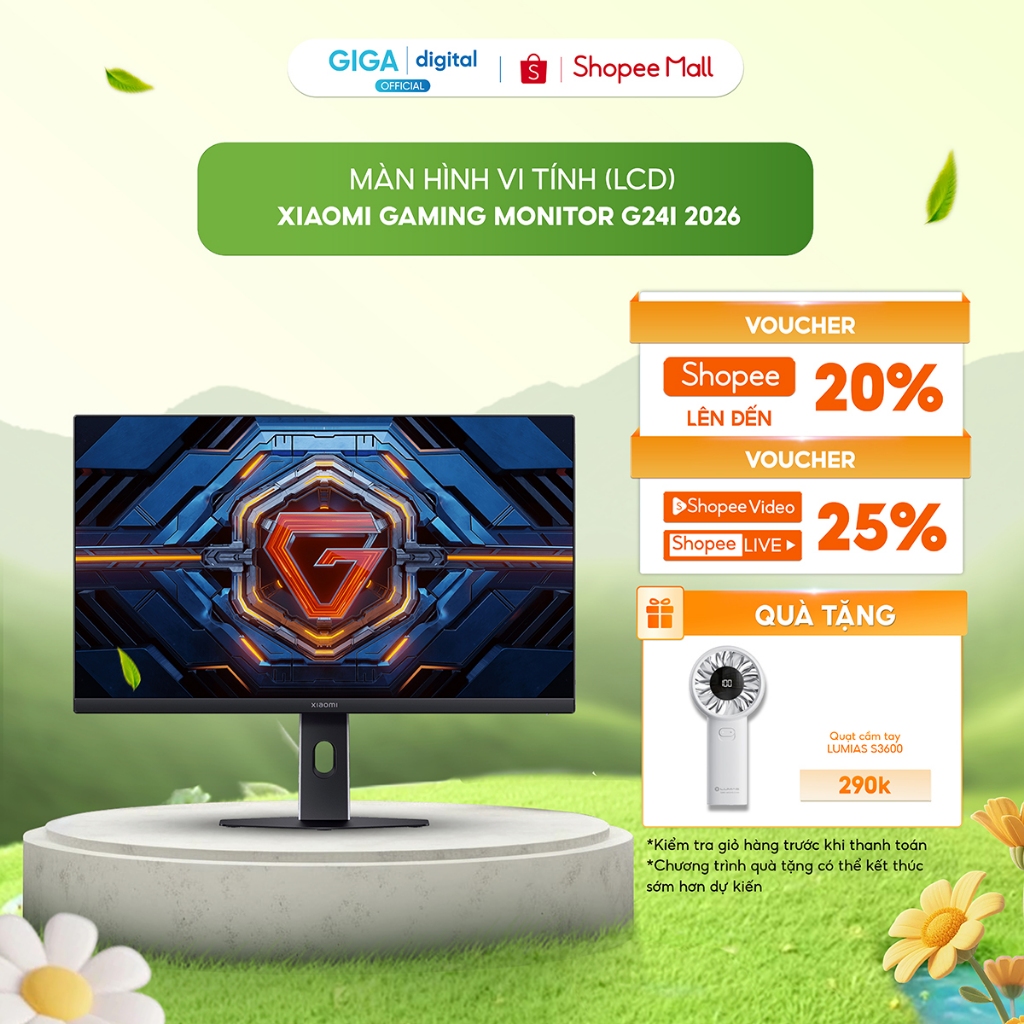 [ƯU ĐÃI QUÀ TẶNG] Màn hình máy tính ELA6364EU Xiaomi Gaming G24i 2026 - Full HD - Tần số quét 200Hz 