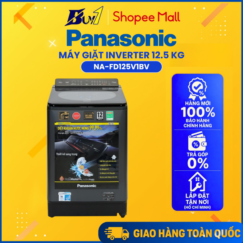NA-FD125V1BV - Máy giặt Panasonic Inverter 12.5 Kg NA-FD125V1BV - Hàng Chính Hãng