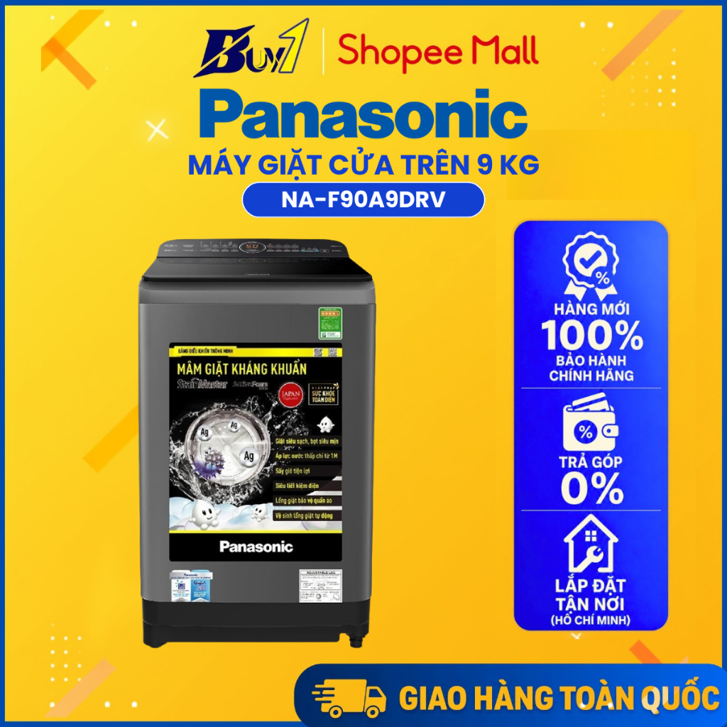 NA-F90A9DRV - Máy giặt Lồng Đứng Panasonic 9Kg NA-F90A9DRV - Hàng Chính Hãng