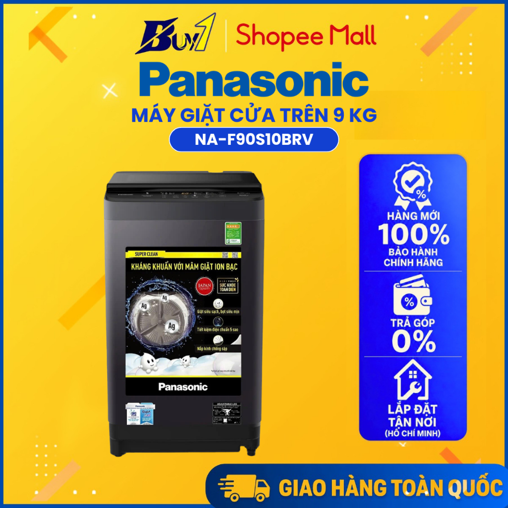 NA-F90S10BRV - Máy Giặt cửa trên Panasonic 9 Kg NA-F90S10BRV - Hàng Chính Hãng