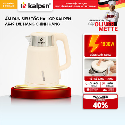 Ấm đun siêu tốc hai lớp Kalpen AR49 1.8L hàng chính hãng
