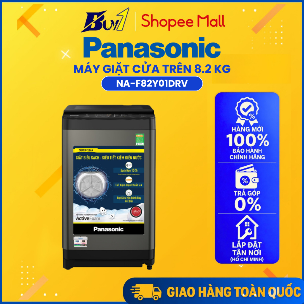 NA-F82Y01DRV - Máy giặt Panasonic 8.2 kg NA-F82Y01DRV - Hàng Chính Hãng