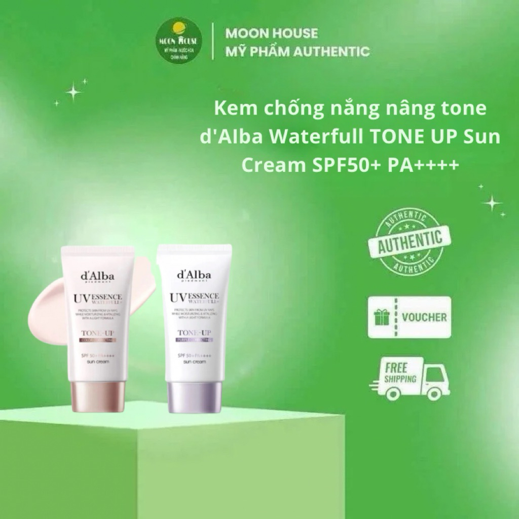 Kem chống nắng nâng tone d'AIba Waterfull TONE UP Sun Cream SPF50+ PA++++