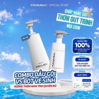 [Combo Tươi Mới] Dầu gội sạch gàu dưỡng tóc cho nam Fanmen 350ml và Bọt vệ sinh nam làm sạch toàn diện khử mùi 100ml