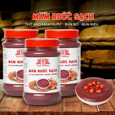 Combo 3 Hủ Mắm Ruốc Sạch Làng Chài Xưa 260g - Phù hợp thịt kho mắm ruốc, bún bò, bún riêu