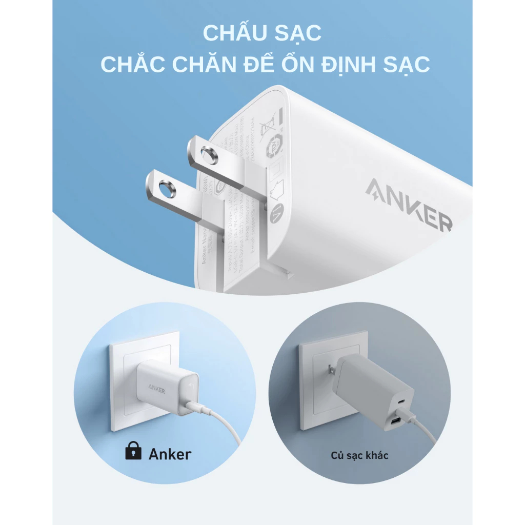 Củ Sạc Anker Nano 1C 100W B2679 Kèm Cáp USB-C - Bảo Hành 18 Tháng Chính Hãng Thời Đại Công Nghệ