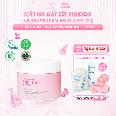 (KOL) Mặt Nạ Đất Sét Hút Dầu Kiểm Soát Nhờn Derladie Pore Tightening Pink Tox Clay Mask