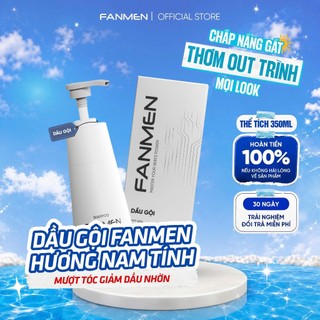 Dầu gội nam Fanmen hỗ trợ làm sạch gàu nhờn, dưỡng tóc mềm mượt, hương thơm nam tính 350ml