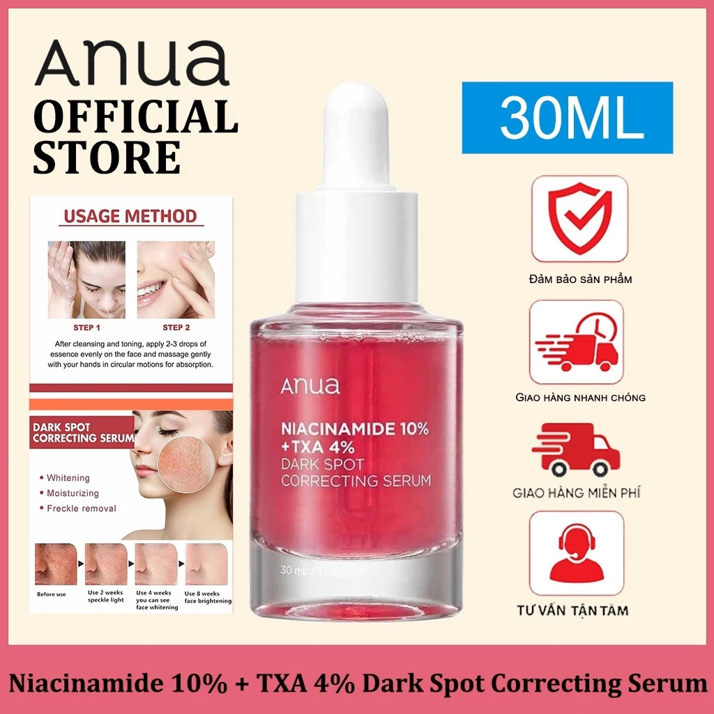 Tinh chất Anua Niacinamide TXA 30ml - 10% Niacinamide + 4% Tranexamic Acid, serum cấp ẩm cho da mặt
