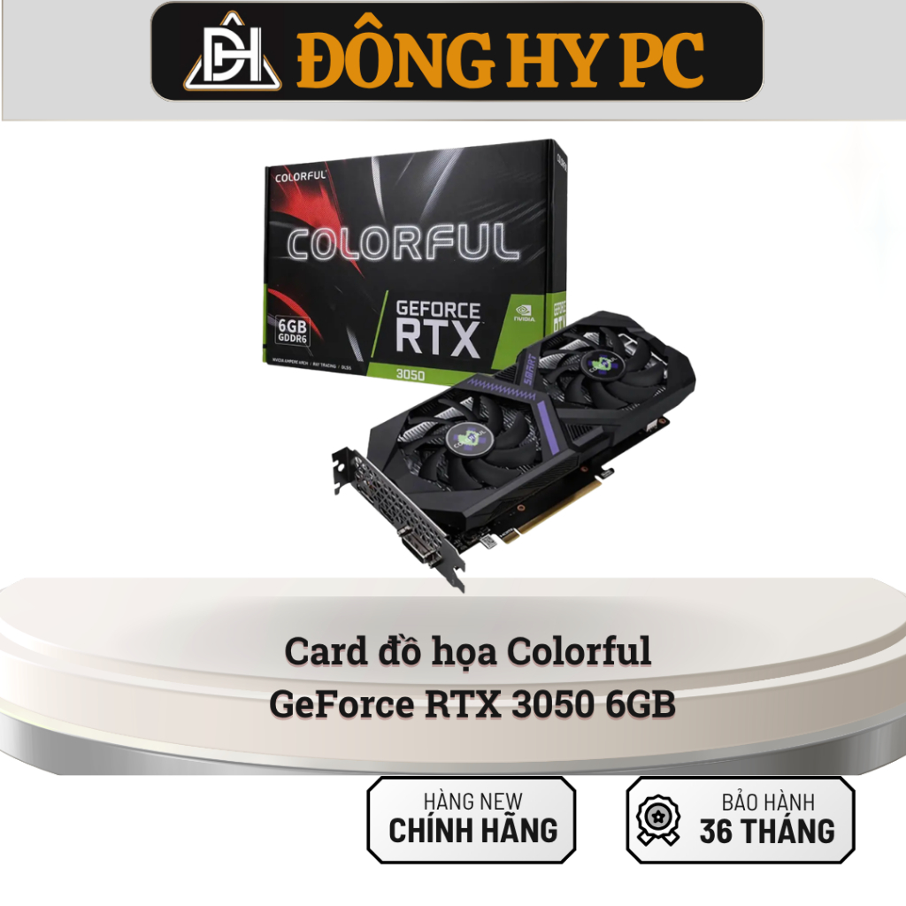 VGA card màn hình COLORFUL RTX 3050 6GB NEW