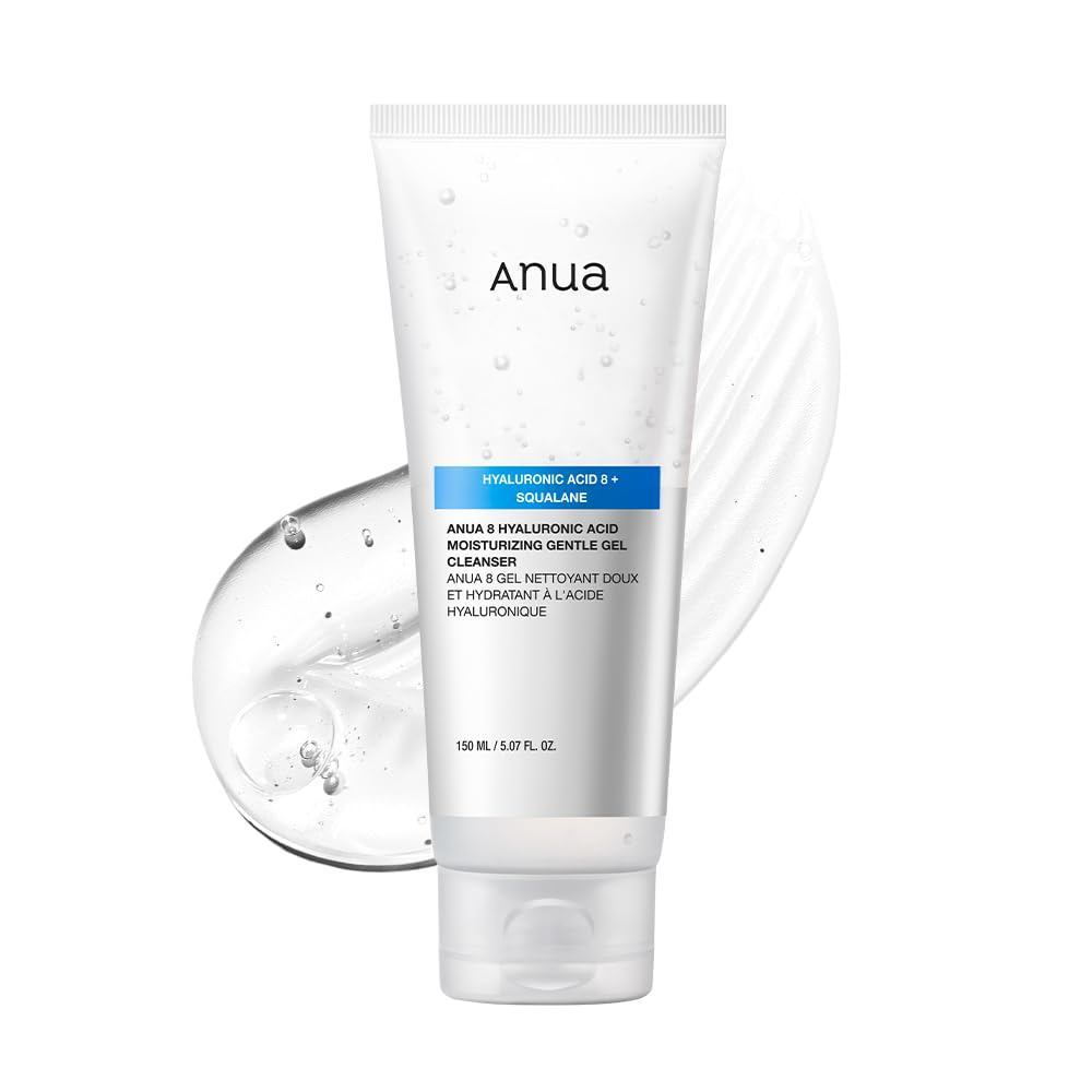 Sữa rửa mặt gel dịu nhẹ ANUA với Hyaluronic Acid, Squalane, Ceramide - Sữa rửa mặt tạo bọt Hàn Quốc,