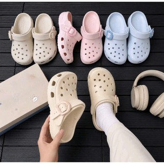[TẶNG CHARM] Dép QH10 Nam Nữ Denim Unisex Quai Hậu Khóa cài - (Slipper) Dép Đi Mưa Chống Trơn Trượt