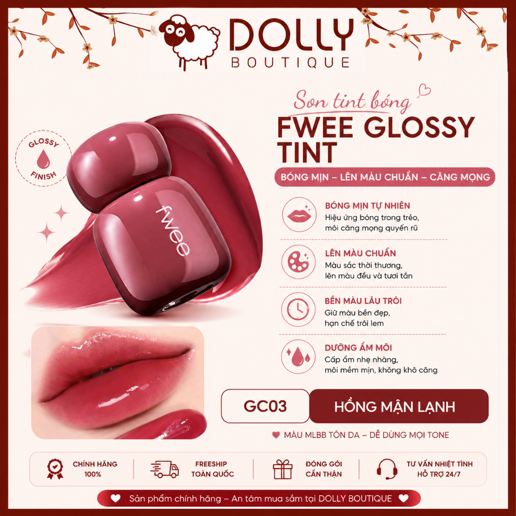 Son Tint Bền Màu fwee Rose Obsession Stay-Fit Tint