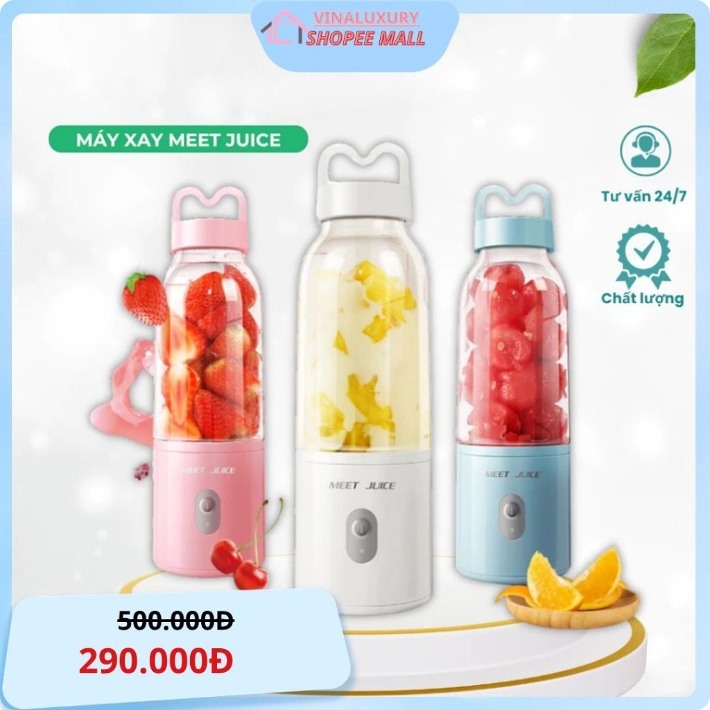 Máy xay cầm tay MEET JUICE 500ml MJ500- Máy Say Sinh Tố Mini