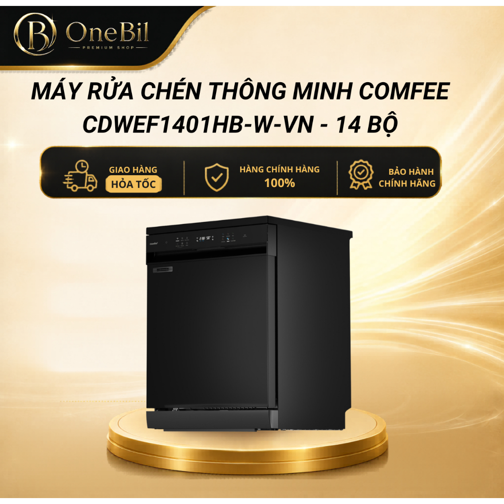 Máy rửa chén thông minh COMFEE CDWEF1401HB-W-VN - 14 bộ - Bảo hành 24 tháng