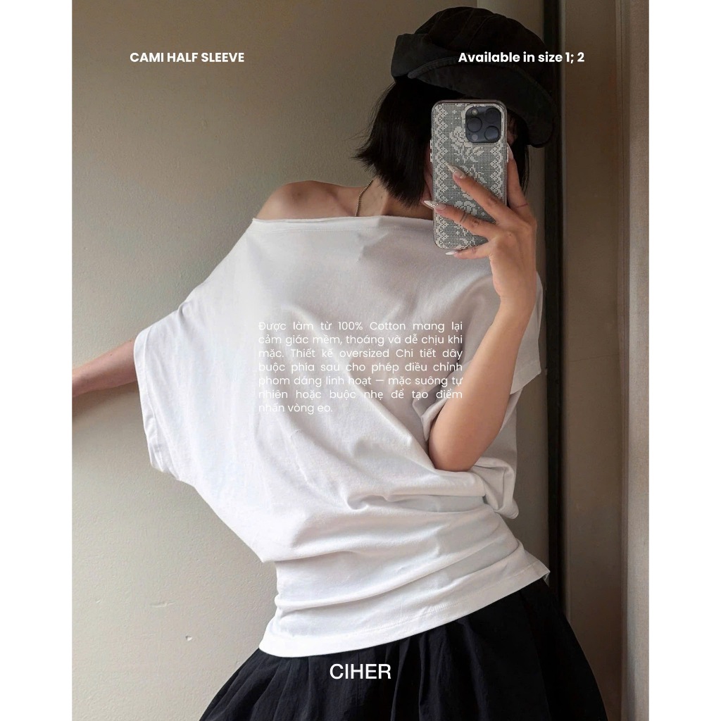 CIHER - CAMI HALF SLEEVE (Giá có cộng thêm 25% PDV)