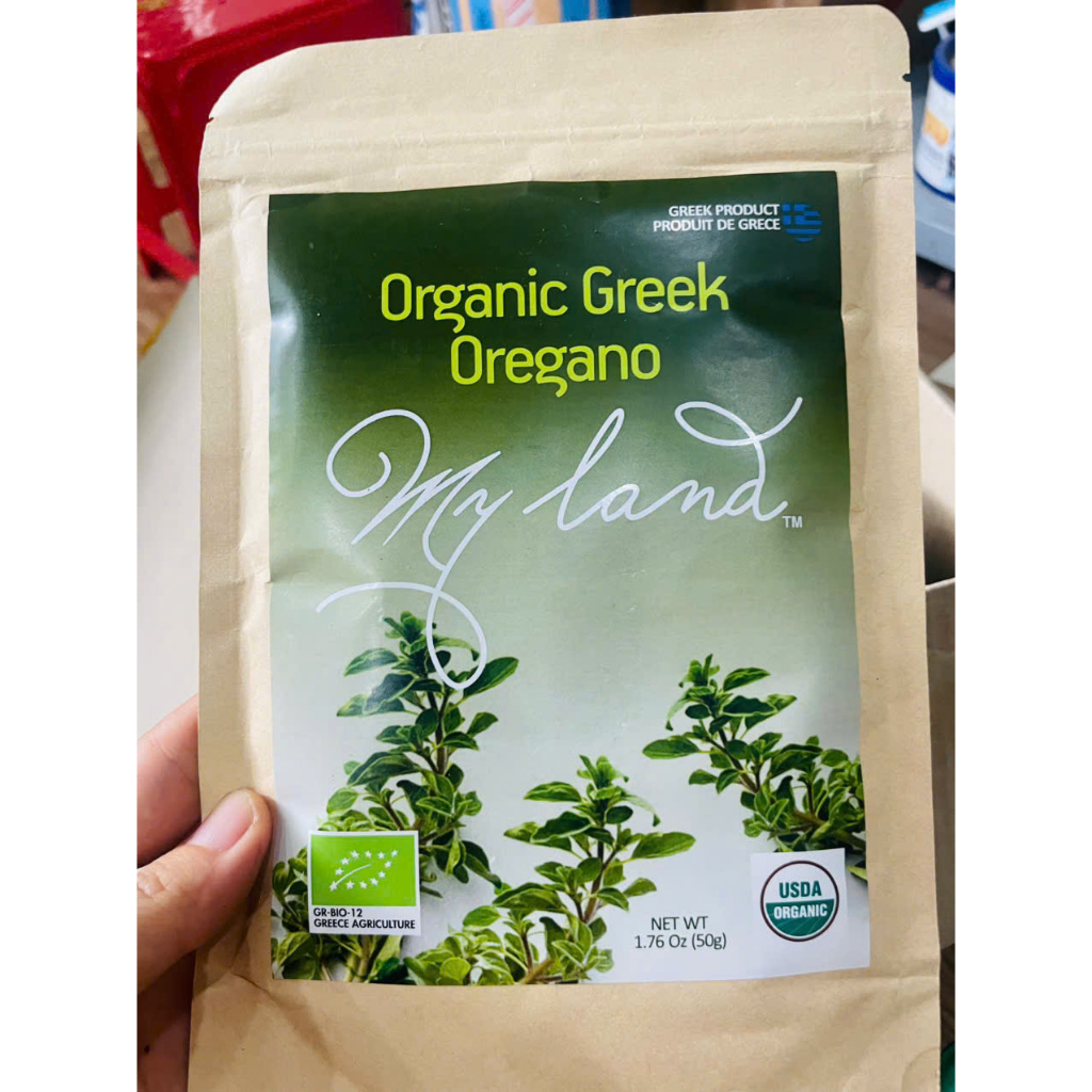 Lá oregano hữu cơ My Land,dùng cho ẩm thực Địa Trung Hải và pha trà thảo mộc 50g,dạng xay, sấy khô