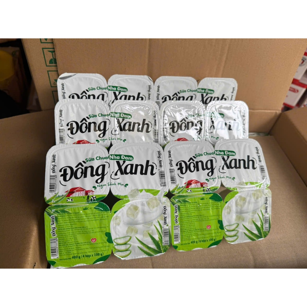 Sữa chua Ba Vì đồng xanh Nha đam LOF ( Thùng 48 hộp x 100g )