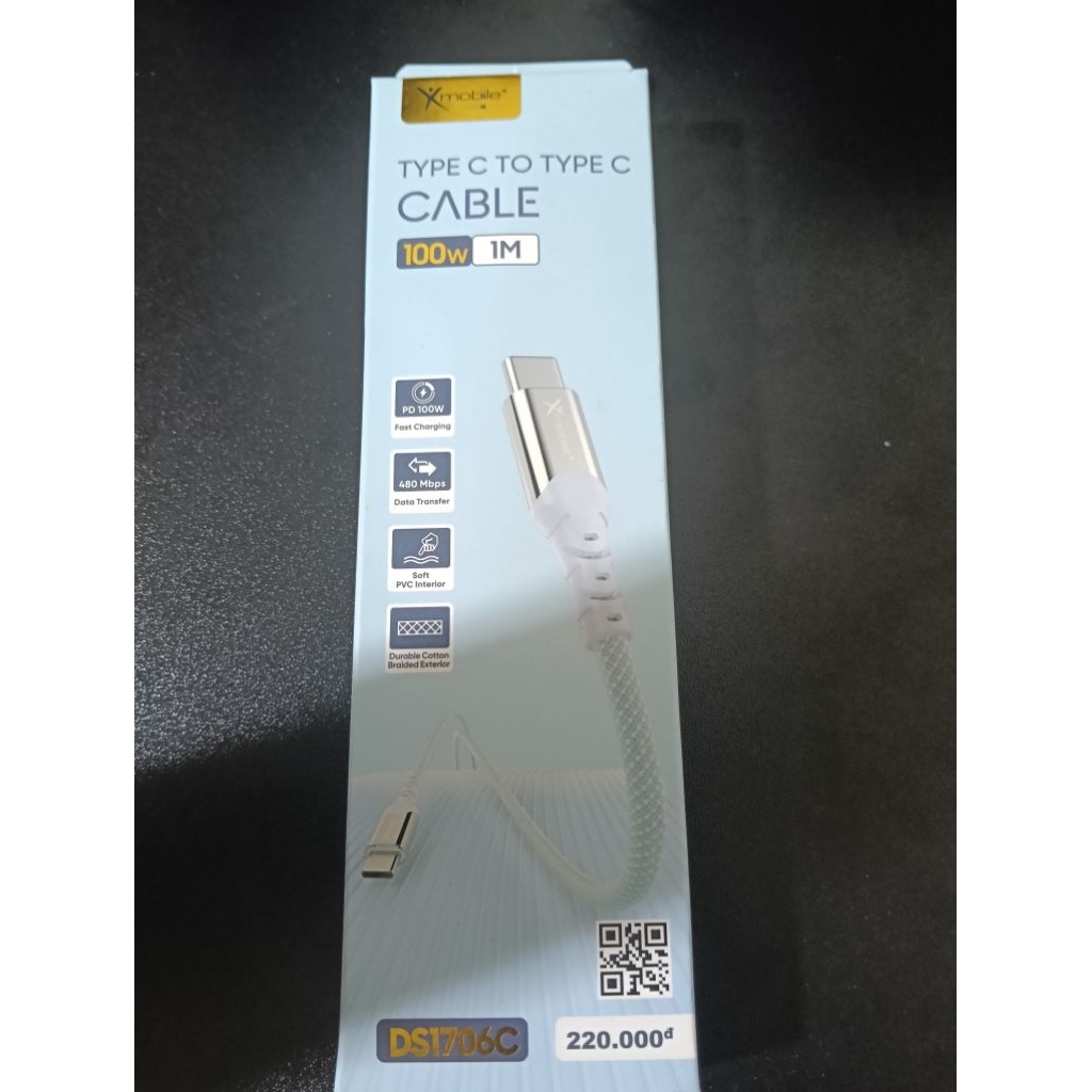 Cáp sạc type-C to C 100W, dây dù