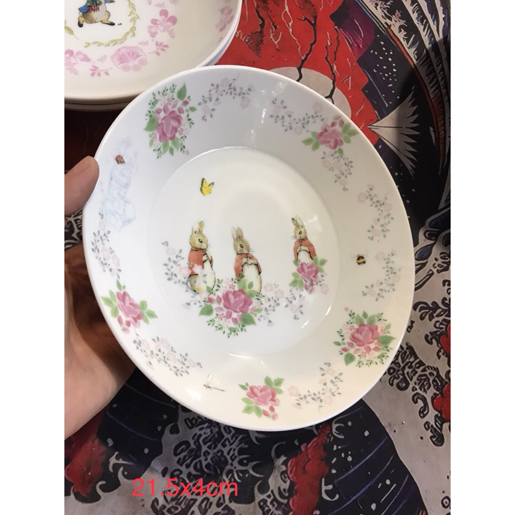 Đĩa Thỏ Peter Rabbit Gốm Nhật