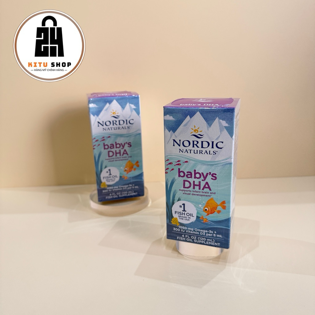 [Hàng Mỹ] Siro Bổ Sung DHA Cho Bé Nordic Naturals Baby's DHA 120ml