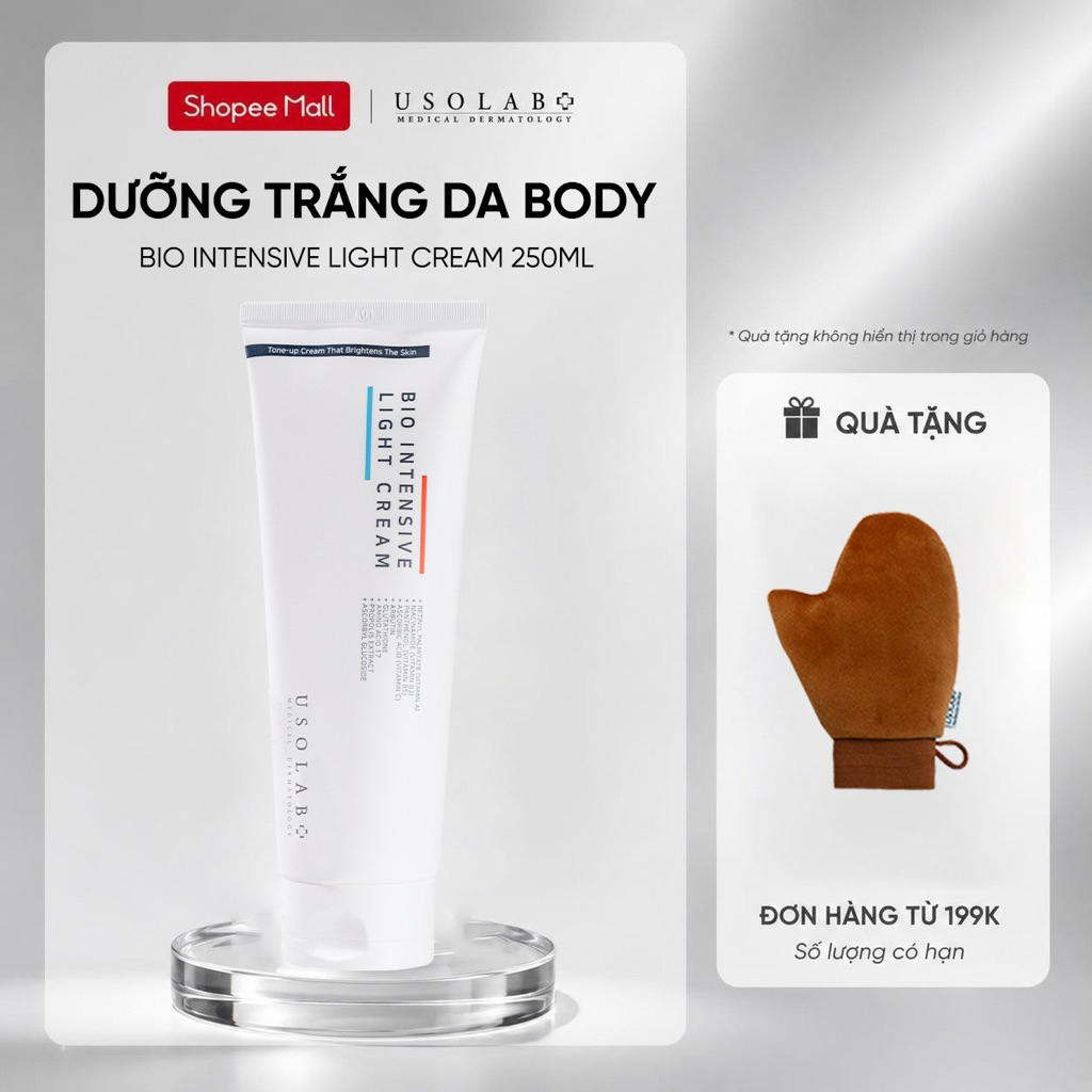 Livestream Kem Body Trắng Da Usolab - Mờ Thâm Sạm, Dưỡng Ẩm Sáng Da Toàn Thân 250ml
