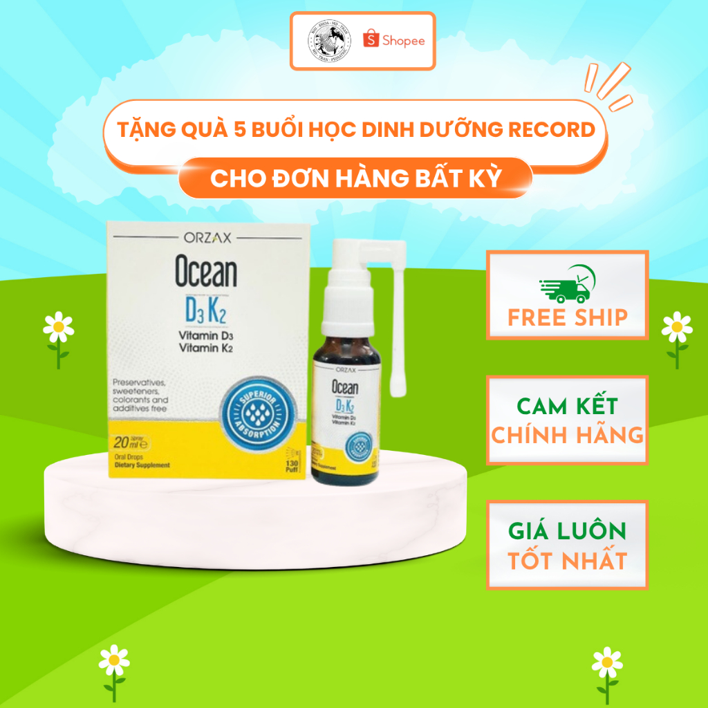 VITAMIN D3K2 OCEAN ORZAX DẠNG XỊT/NHỎ GIỌT NHẬP KHẨU CHÂU ÂU
