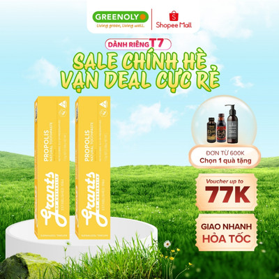 Kem đánh răng Grants vị keo ong thảo dược ngăn ngừa sâu răng, chảy máu chân răng, ê buốt 110g