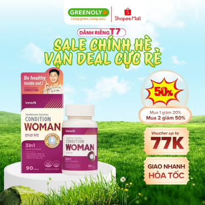 Viên uống Kolmar Condition Woman Giúp bổ sung collagen cho da Hộp 90 viên