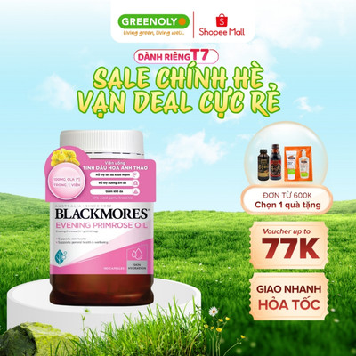 Tinh Dầu Hoa Anh Thảo Hỗ Trợ Cân Bằng Nội Tiết Tố Blackmores Evening Primrose Oil Hộp 190 Viên