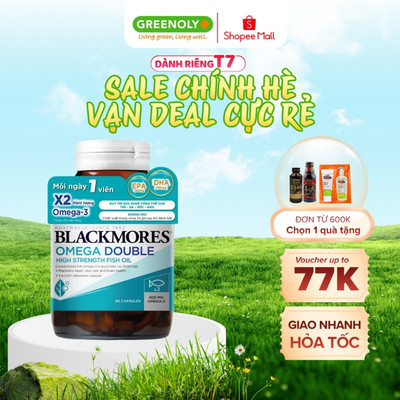 Blackmores Viên Uống Dầu Cá Liều Omega Gấp 2 Lần Double High Strength Fish Oil 90 Viên - Hàng Chính Hãng