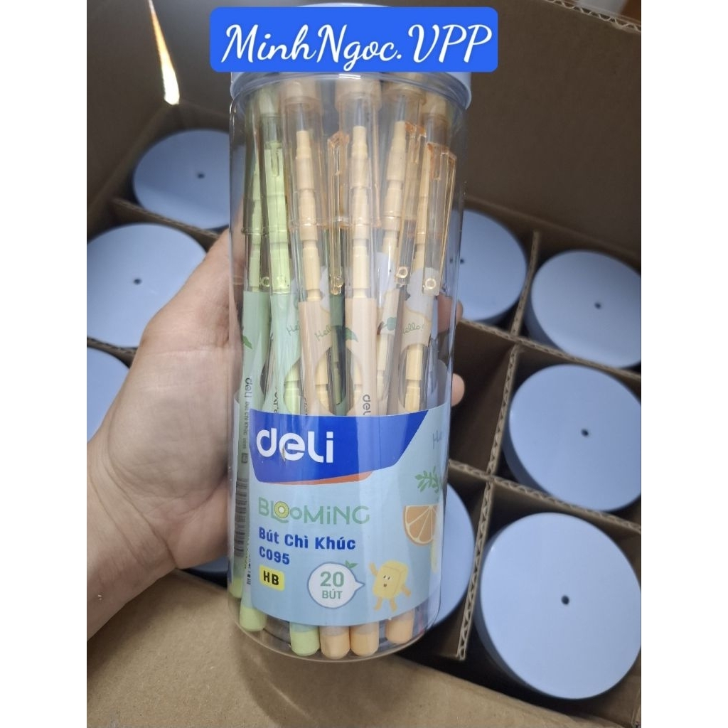 Hộp 20/10/5 chì khúc Deli có tẩy(shop có bán ngòi thay)