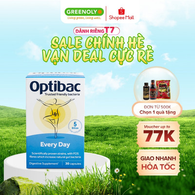 Men vi sinh lợi khuẩn OptiBac Probiotics For Every Day - Tăng cường và duy trì sức khỏe hộp 30 viên