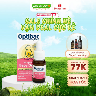 Thực phẩm bảo vệ sức khỏe Men vi sinh Optibac Baby Drops 10ml lọ