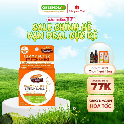 Bơ dưỡng ẩm Palmer's giúp mờ rạn da cuối thai kỳ đến sau sinh, an toàn cho mẹ bầu 125g
